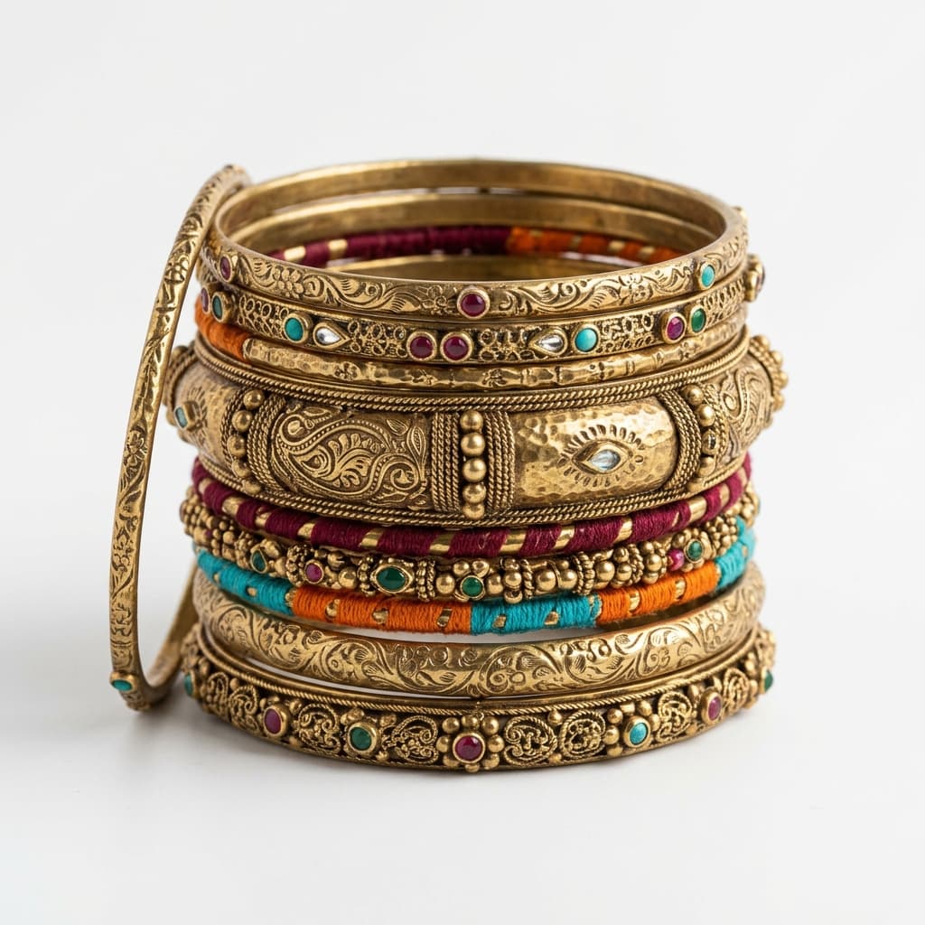 Premium Brass Bangle Set 1